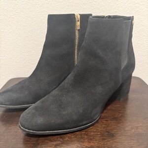 Calvin Klein Black Suede Ankle Boots